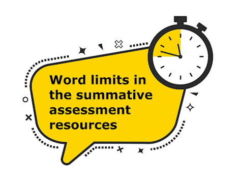 The importance of having word limits in the summative assessment resources